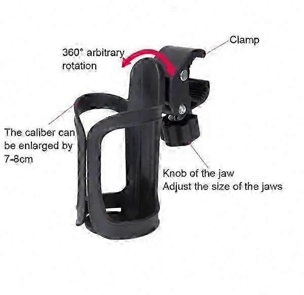 Bicycle Rotatable Bottle Holder, Black
