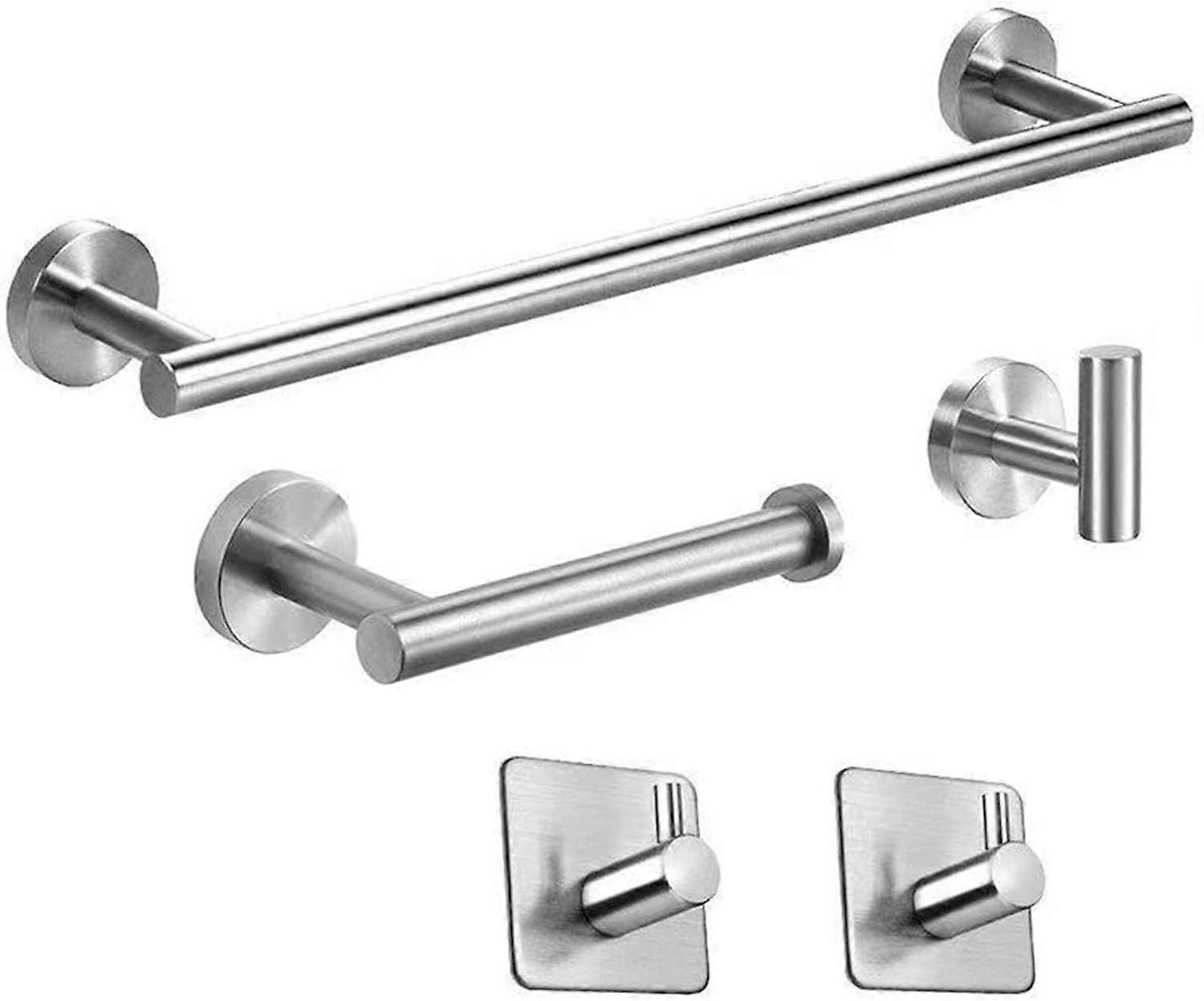 Matte Stainless Steel 5-Piece Bathroom Set