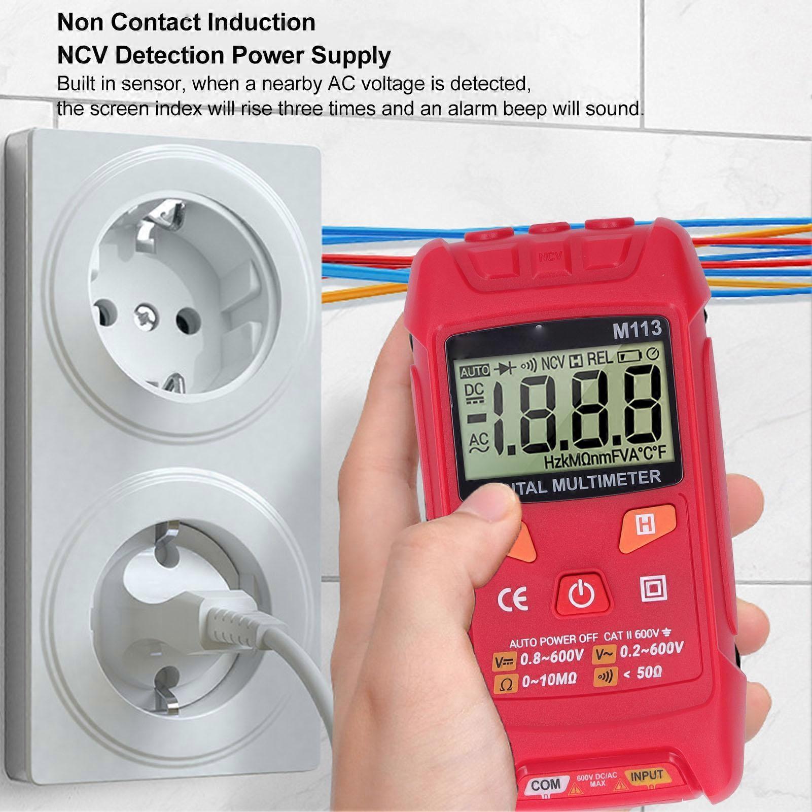 Digital Multimeter Auto Ranging High Accuracy Anti Burning Portable Electrical Tester with NCV Function