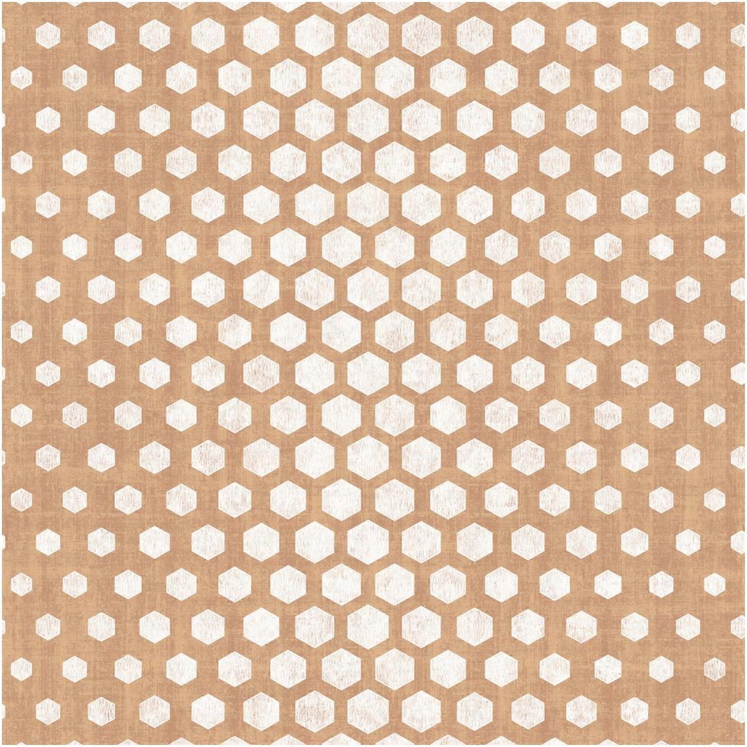 Sovereign Orange/White Geometric Wallpaper