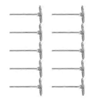 10Pcs Wire Wheel Brush Set Tazza Elettrica Trapano in Acciaio Inox Accessorio per Lucidatura Pulizia (TShape) YEMAA