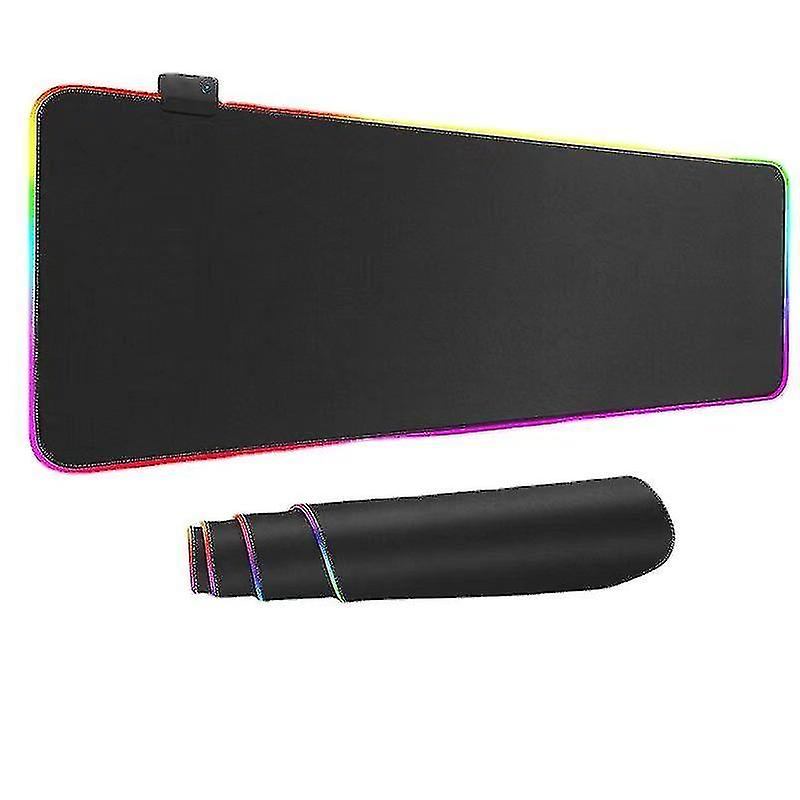 Rgb Gaming Mouse Pad Illuminated Usb Keyboard Non-slip Mat Blanket