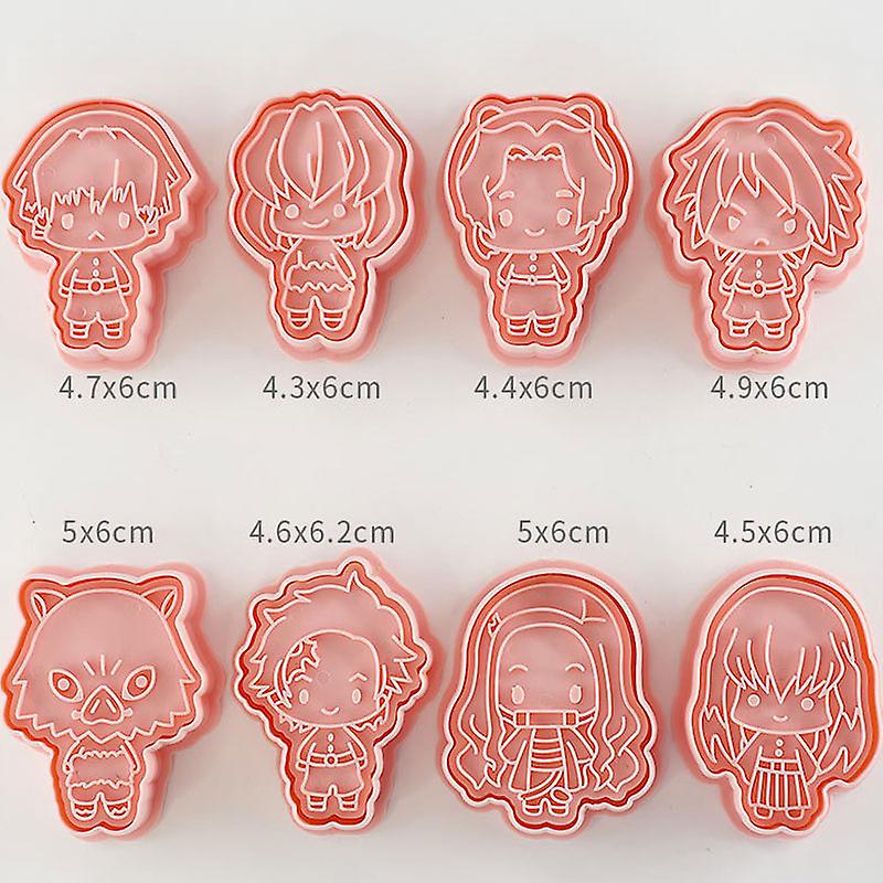 Anime Demon Slayer Cookies Couteau Outils Biscuit Moule Cookie Stamp Cutter Set