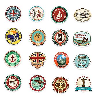 Personalised Vinyl Luggage Sticker / Suitcase Decal - Travel Theme (St7)