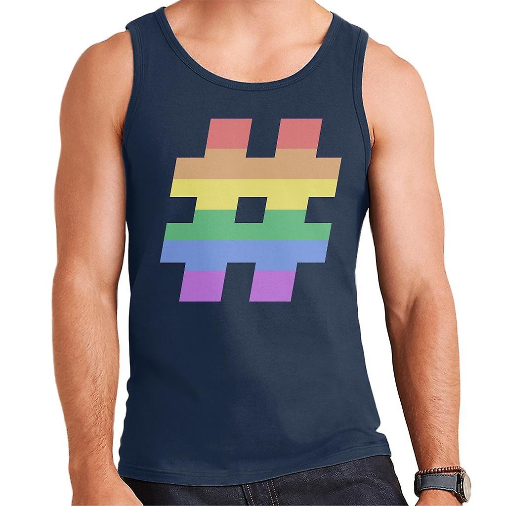 Rainbow Hashtag męska kamizelka