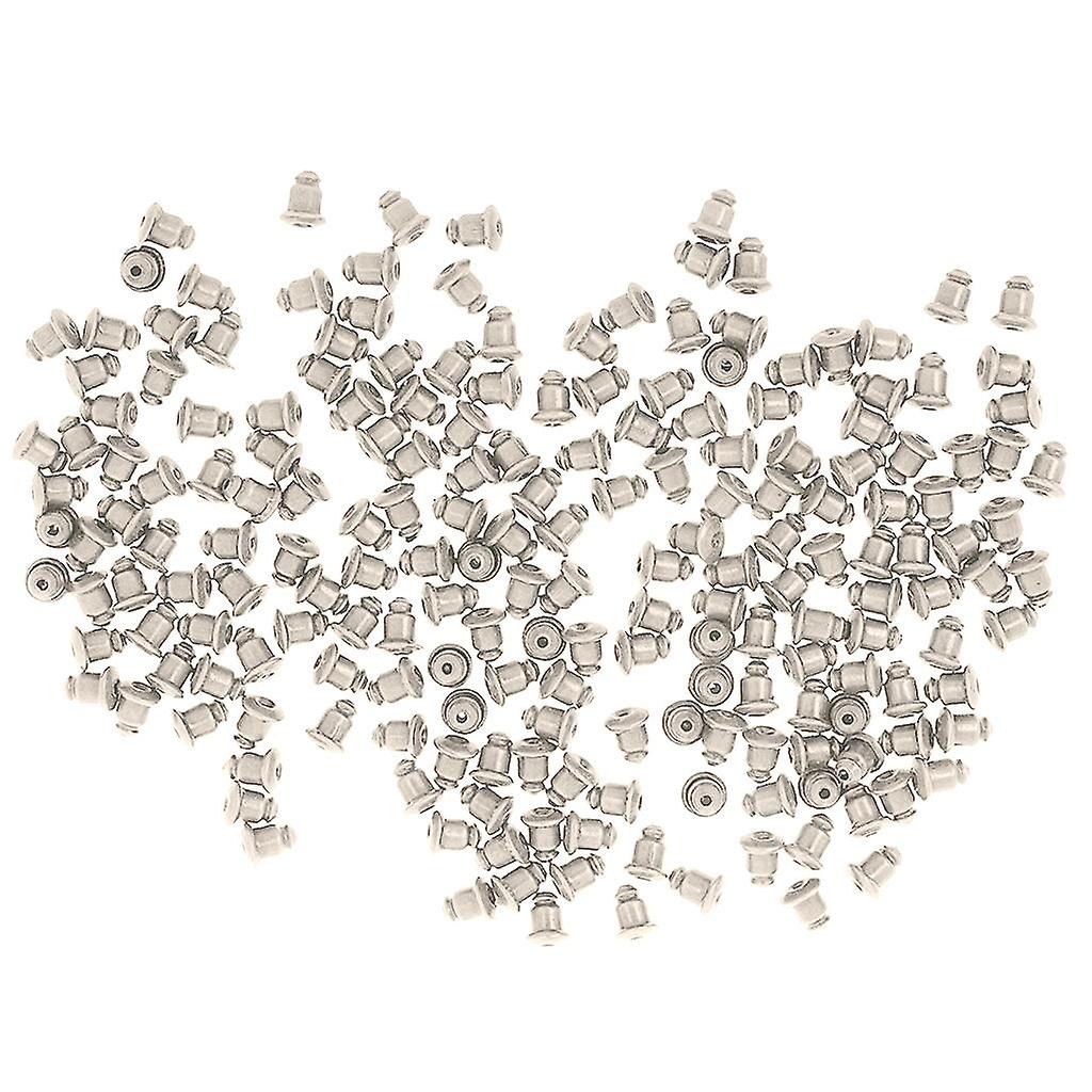 200x Cone Earring Backs Stopper  Clutch Ear Post Nuts Sliver Plated