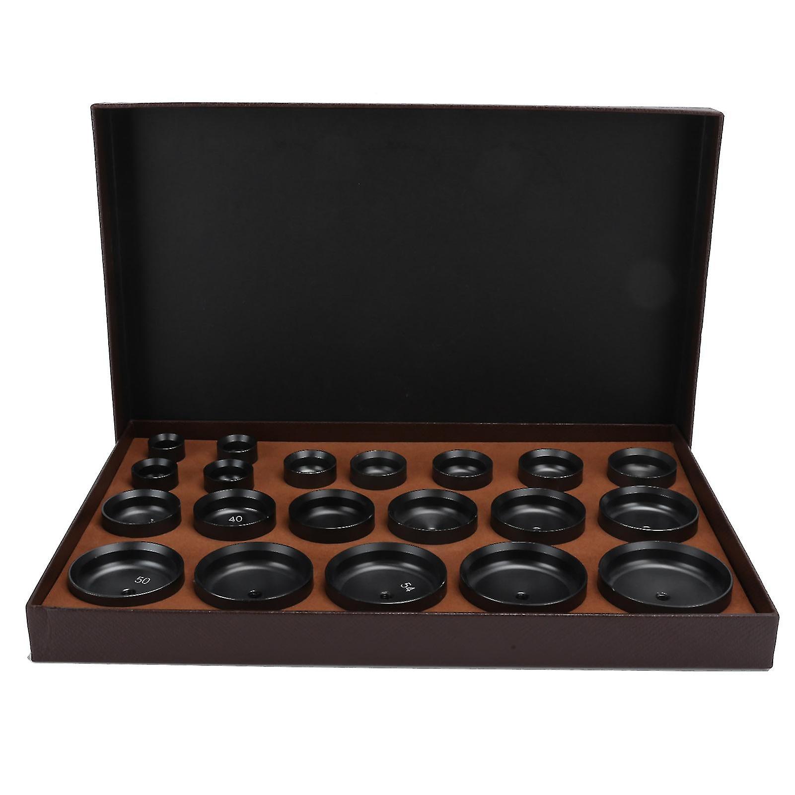 20Pcs Watch Capping Machine Dies Watch Back Case Cover Pressing Machine Accessory Set Gray