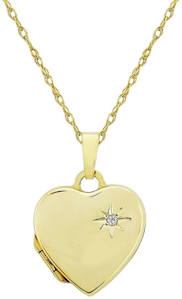 Mark Milton Diamond Heart Locket - Yellow Gold