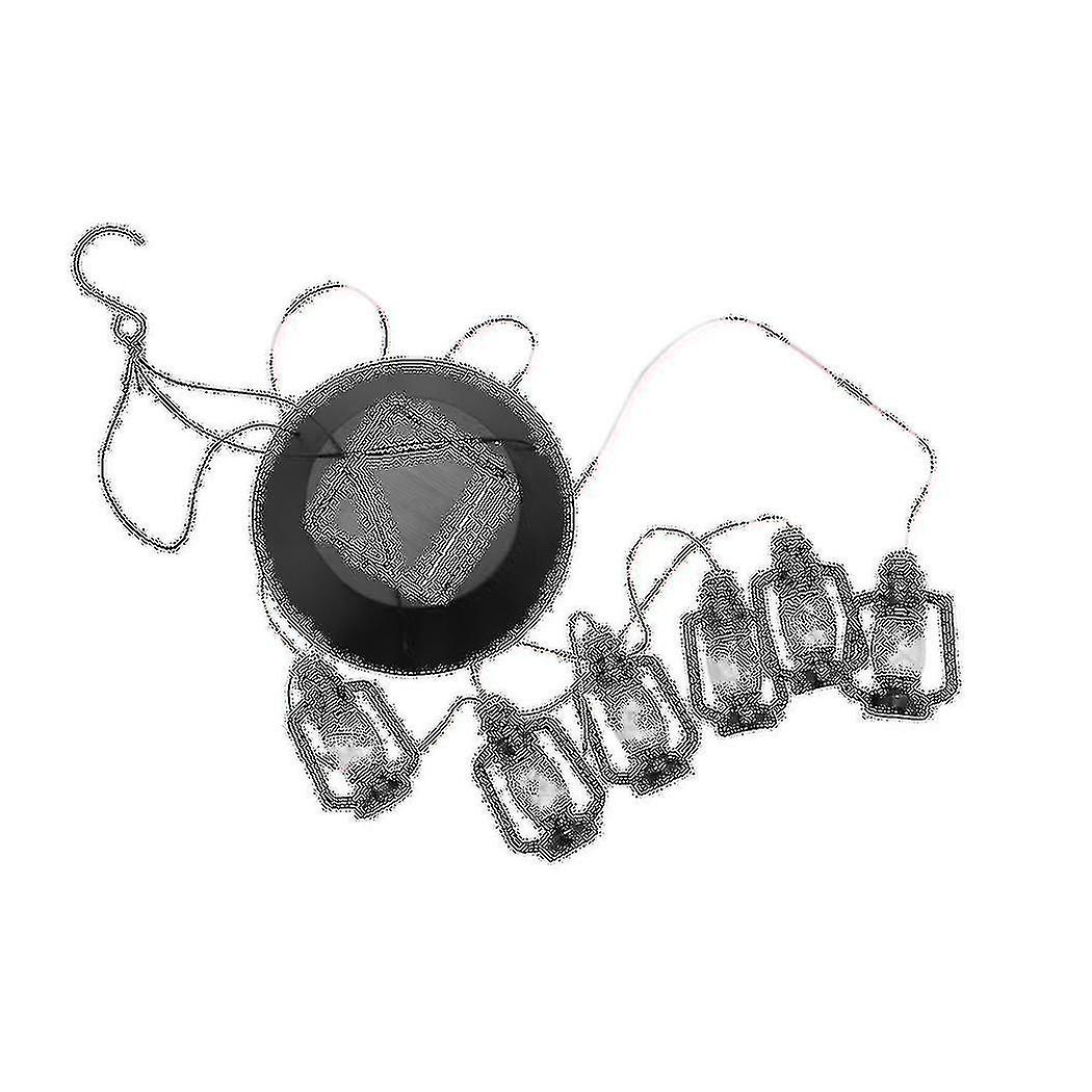 Changing Solar Powered Lanterns Wind Chime Wind Mobile Led Light, Spiral Spinner Windchime Portable
