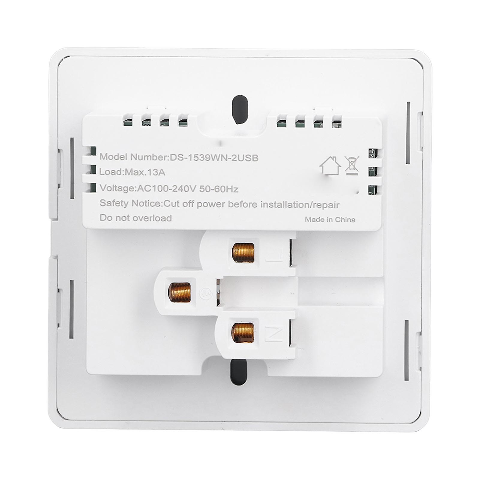 Smart Wall Outlet USB Fast Charging Timing APP Remote Voice Control Smart Socket AC100240V