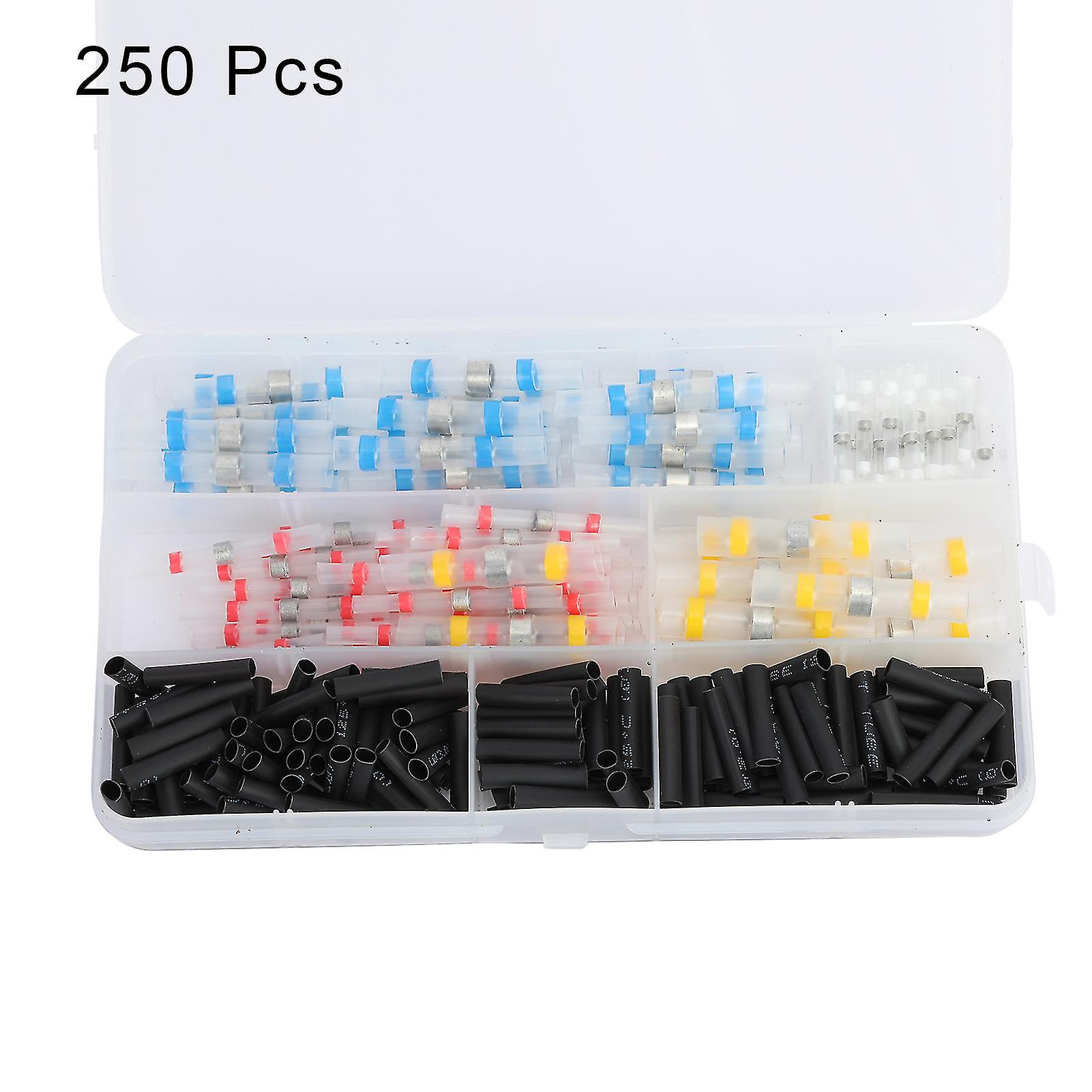 250pcs Wire Connector Different Specifications Widely Used Accessories Practical Butt Connector Heat Shrink Tube Kit For Soldering