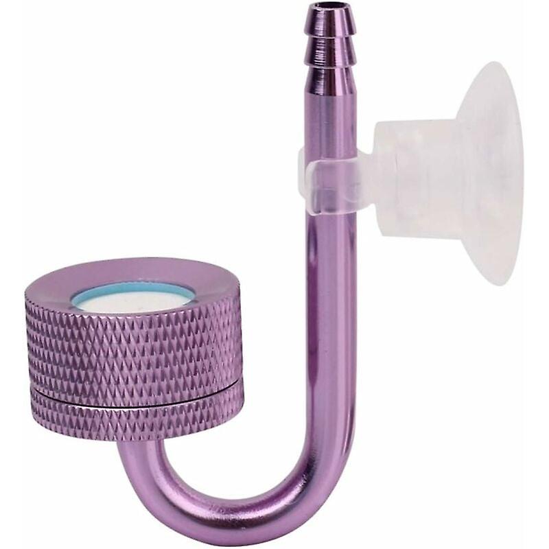 Air Pump Accessories Aquarium Atomizer Diffuser System, Aluminum Aquarium CO2 Diffuser Carbon Dioxide Aquatic Reactor Water Plants (Purple)