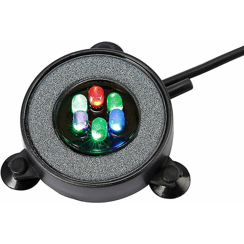 Lights Aquarium Bubble Lamp Submersible, Auto Color Changing Air Bubble Light, 6 LED Lighting Decoration Colorful Light with Air Bubble (5.5CM, 1.2W)