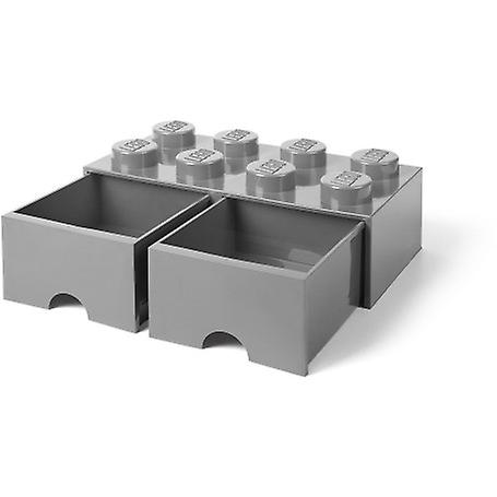 LEGO 5005720 Brick Grey Storage Brick with 8 Studs and 2 Drawers