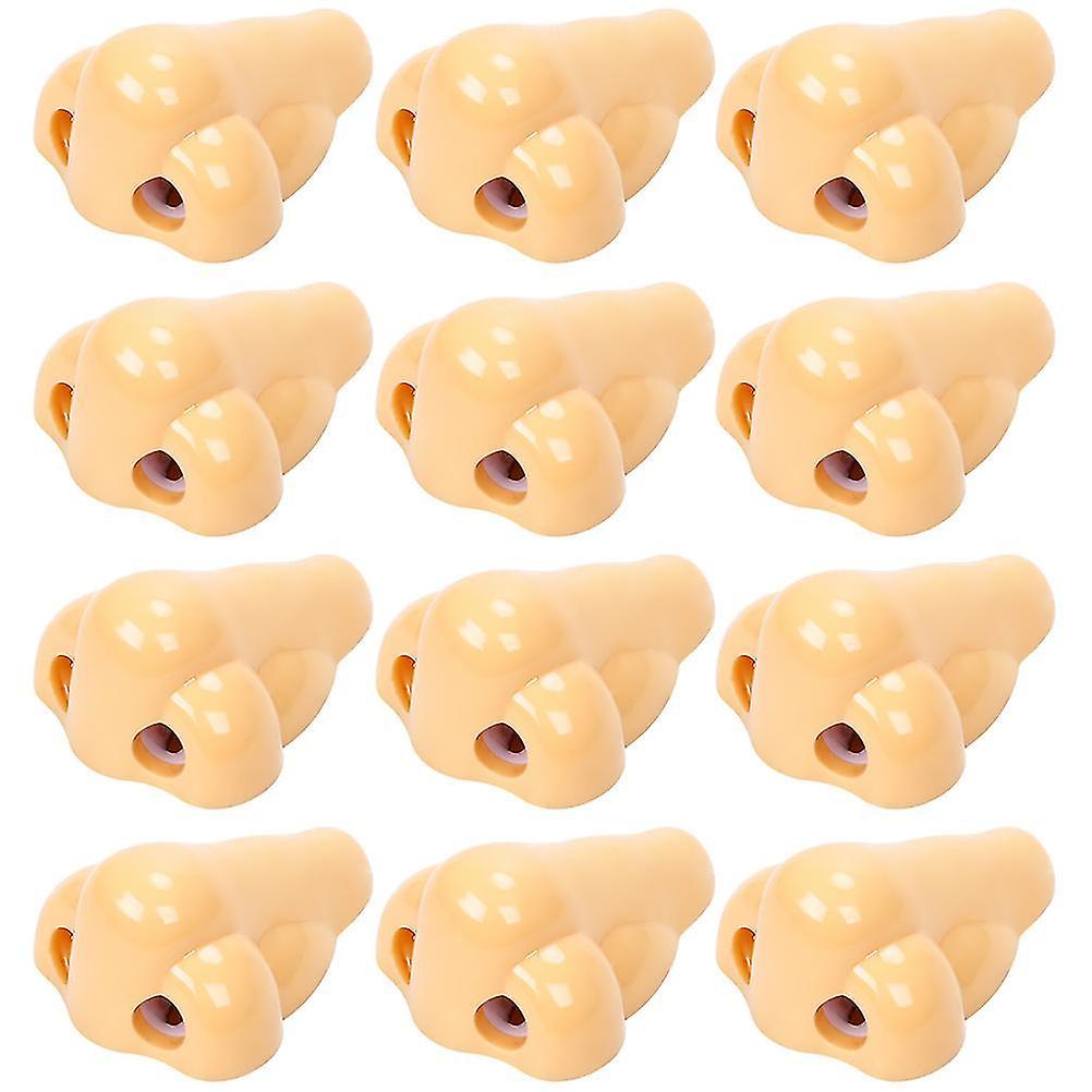 12pcs Nose Pencil Sharpener Chic Safe Fine Nice Nose Shape Sharpener Office Stationery