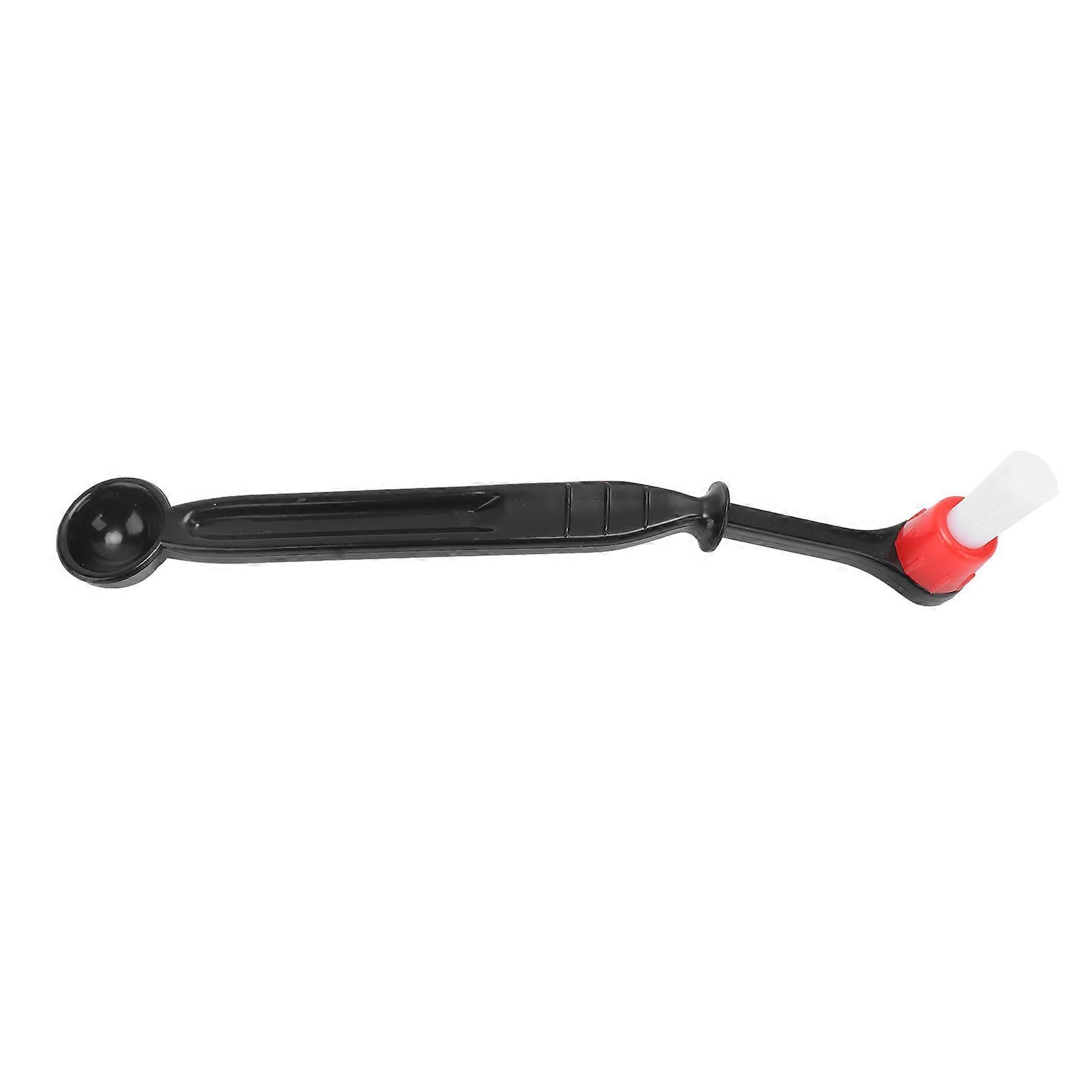 Detachable Cleaning Brush with Curved Handle for Semi-Automatic Coffee Machines - Maintenance Companion for Coffee Maker Groupheads(Red)