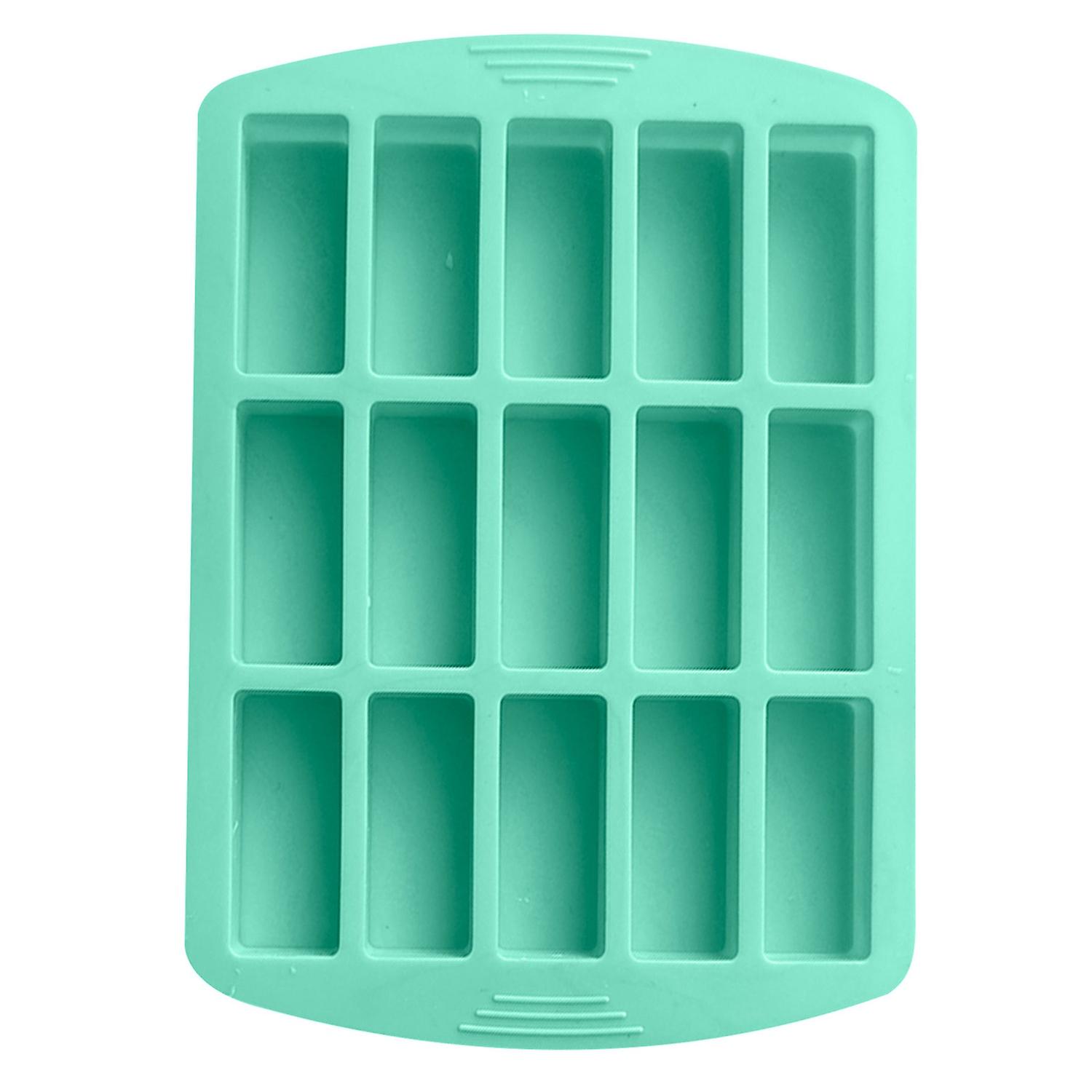 Cake Mold 15 Cavity Reusable Decorative DIY Rectangle Chocolate Mold Ice Cube Tray Grid for Bakery