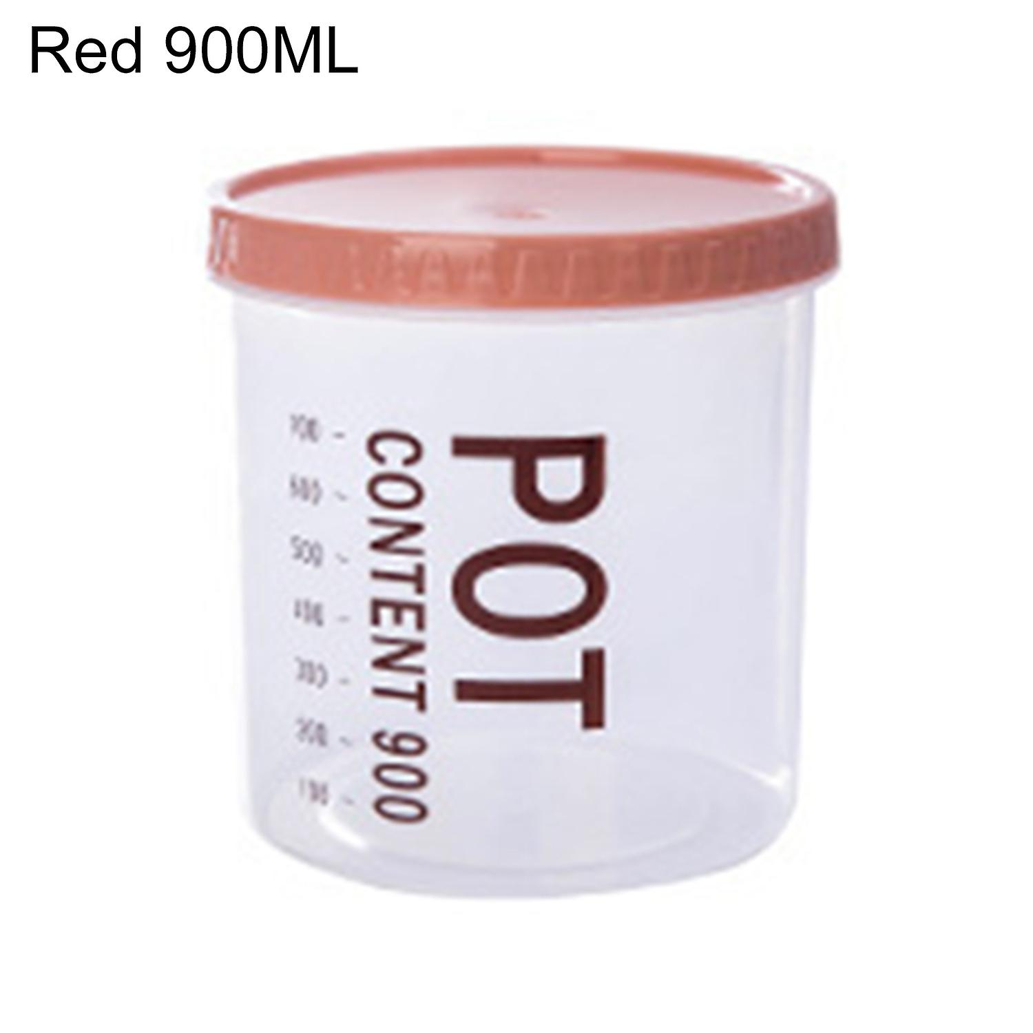 700/900ml Storage Can with Scale Stackable Plastic Dried Fruit Tea Sealed Jar Kitchen Accessories