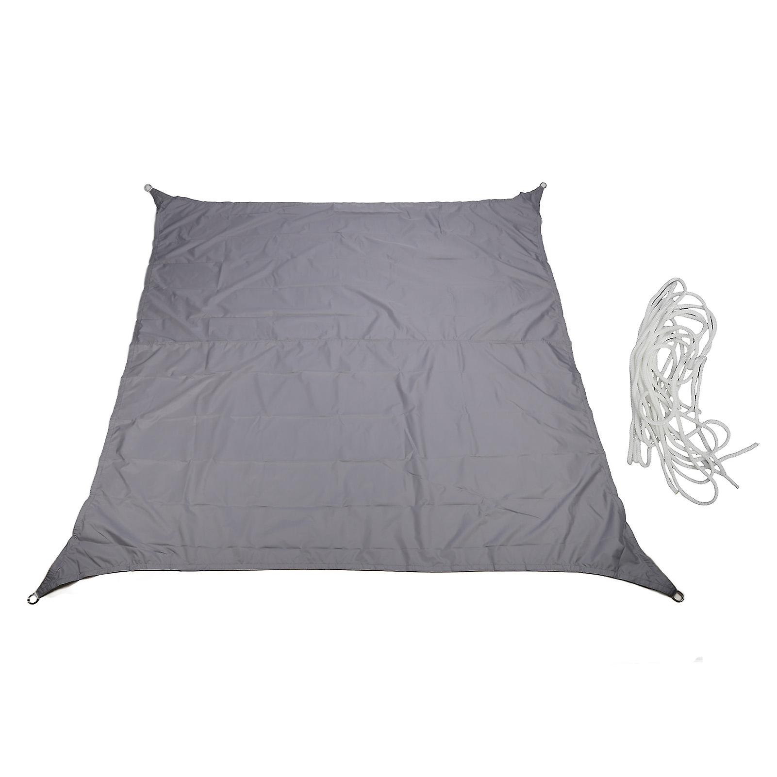 Square Garden Shade Sail UV Protection Waterproof Canopy Sunshade Fabric Grey 2.5x2.5M Durable Outdoor Cover for Patio or Dec