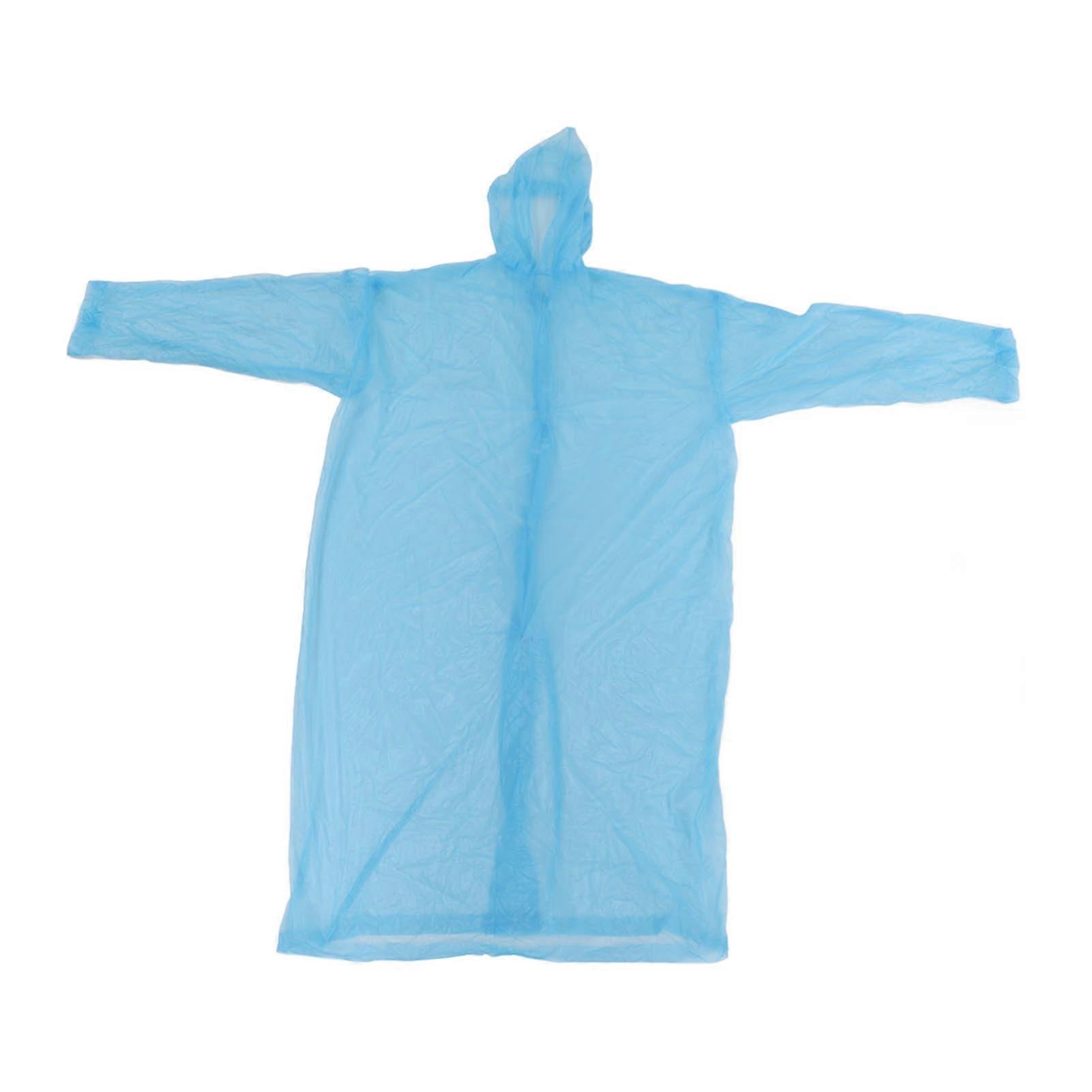 Portable Raincoat Universal Waterproof Rainwear with Hood and Sleeves Reusable Rainwear for Unisex AdultsBlue