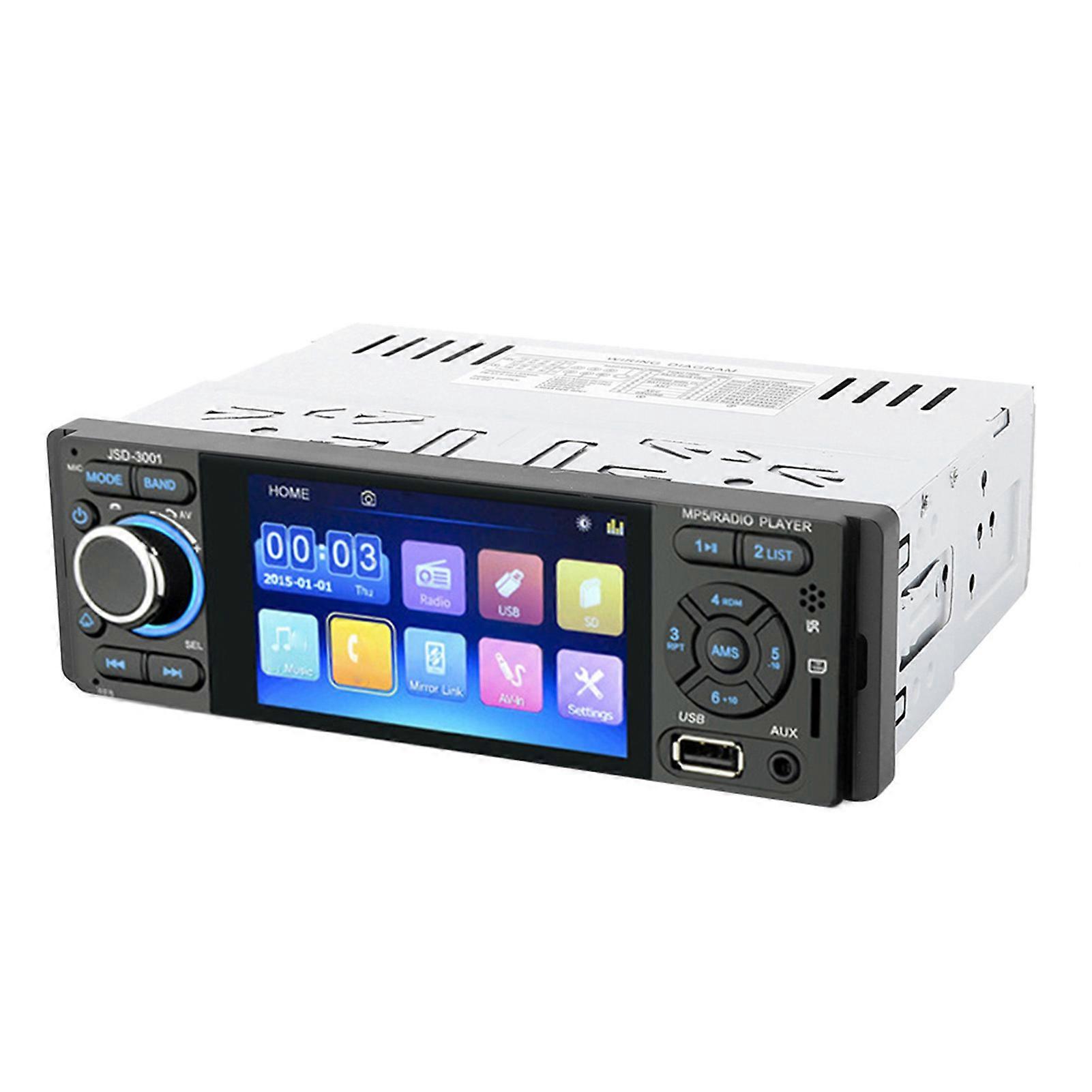Lecteur MP5 4,1 pouces MP4 HD Bluetooth Radio U Disk Appels mains libres Stéréo 12 V