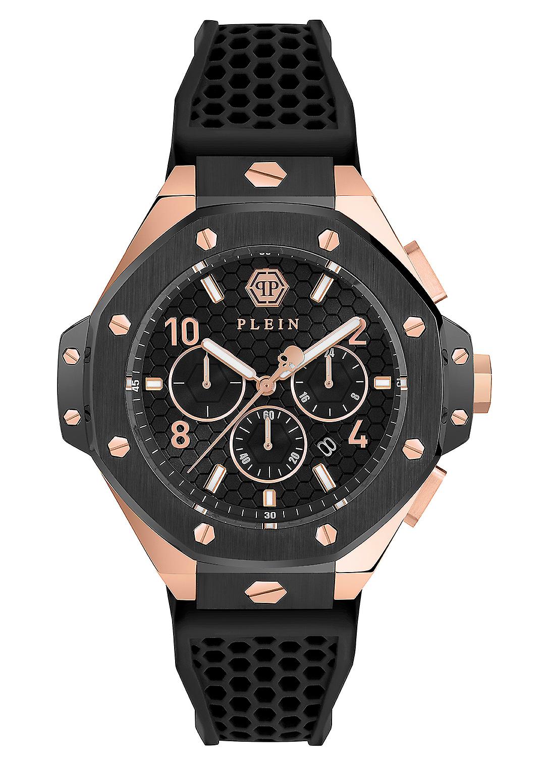 Philipp Plein 男士手表模拟石英 PLEIN CHRONO ROYAL 46 毫米 PWPRA0824 硅胶