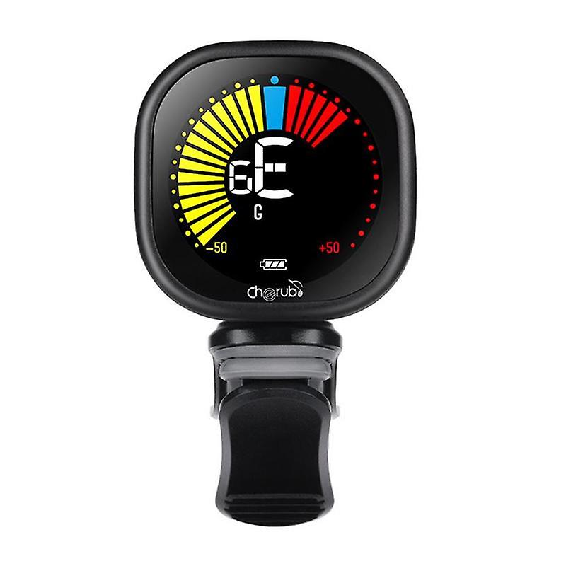 Black (A)$ Angel Electric Guitar Tuner Professional Ukulele Rechargeable Violin Automatic High Precision Tuner