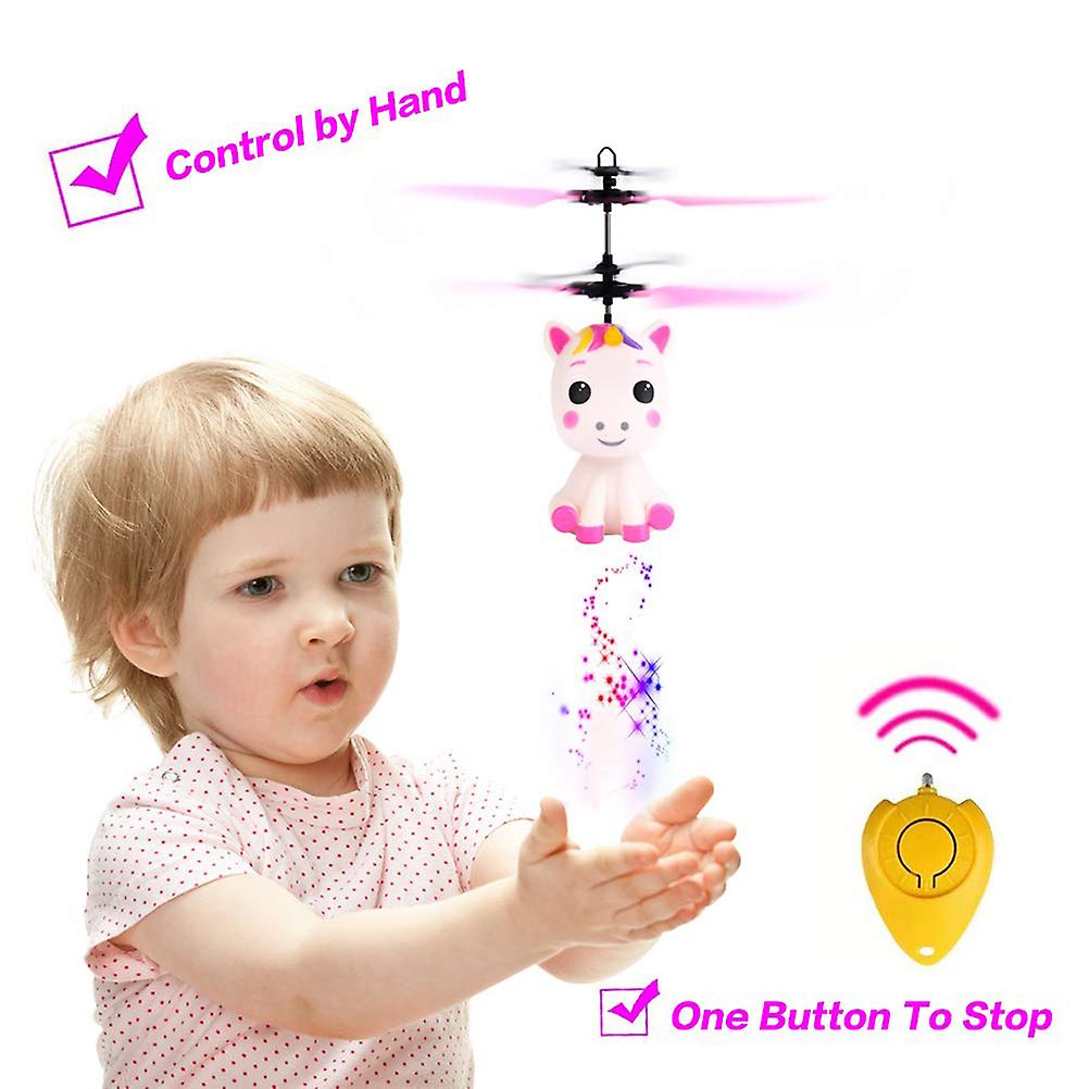 Flying Toy with LED Light Hand Controlled  Helicopter Toy