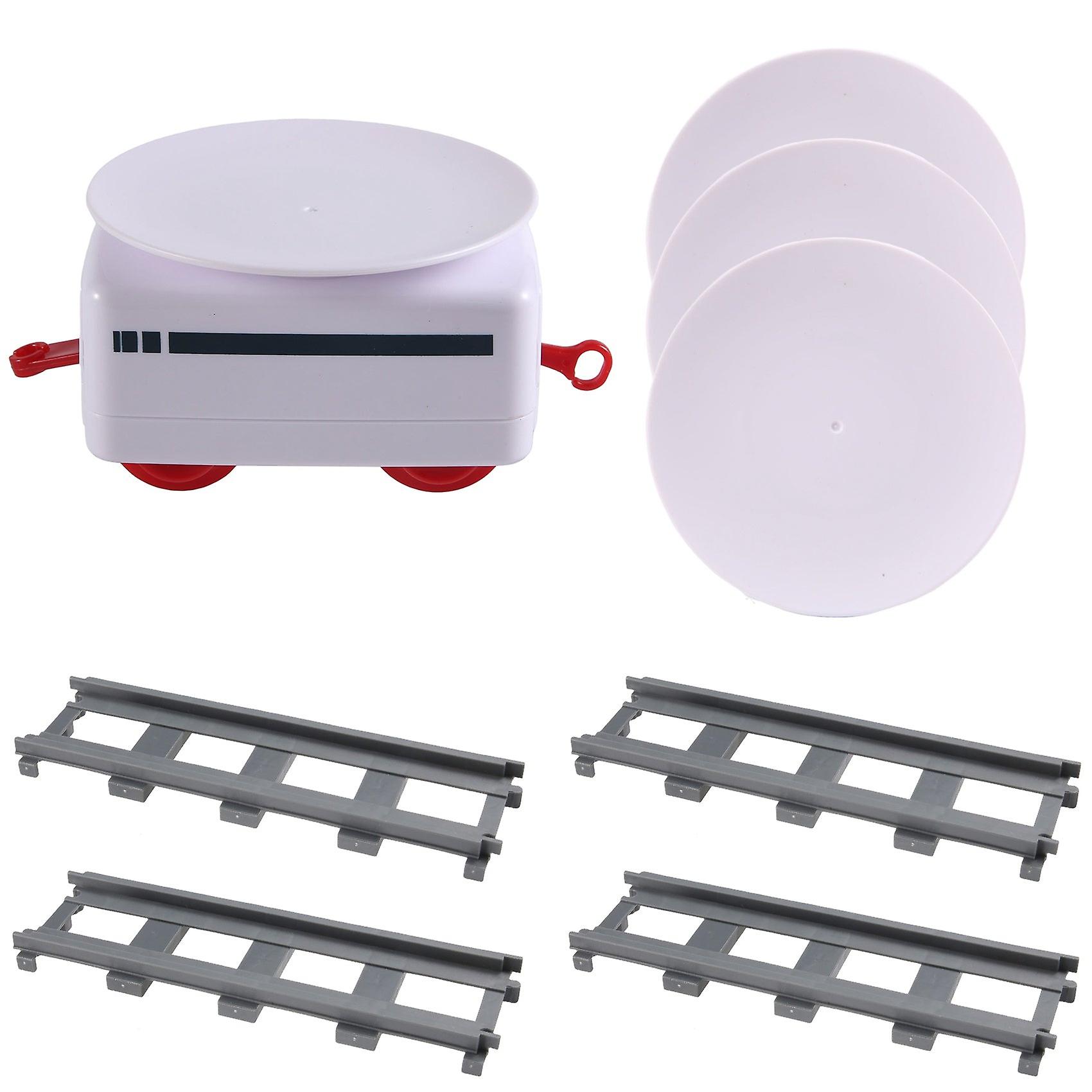 Rotary Toy Track Conveyor Belt Rotating Table Kid Food Train Set Diy Making Family Sushi Party