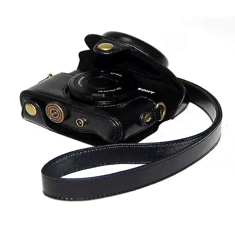 Retro Pu Custodia in pelle per Sony DSC-rx100 Vii M7rx100ii M2 Rx100 M3 Rx100iii M4 M5 M5a M6 Buttom Case Strap Borsa a tracolla