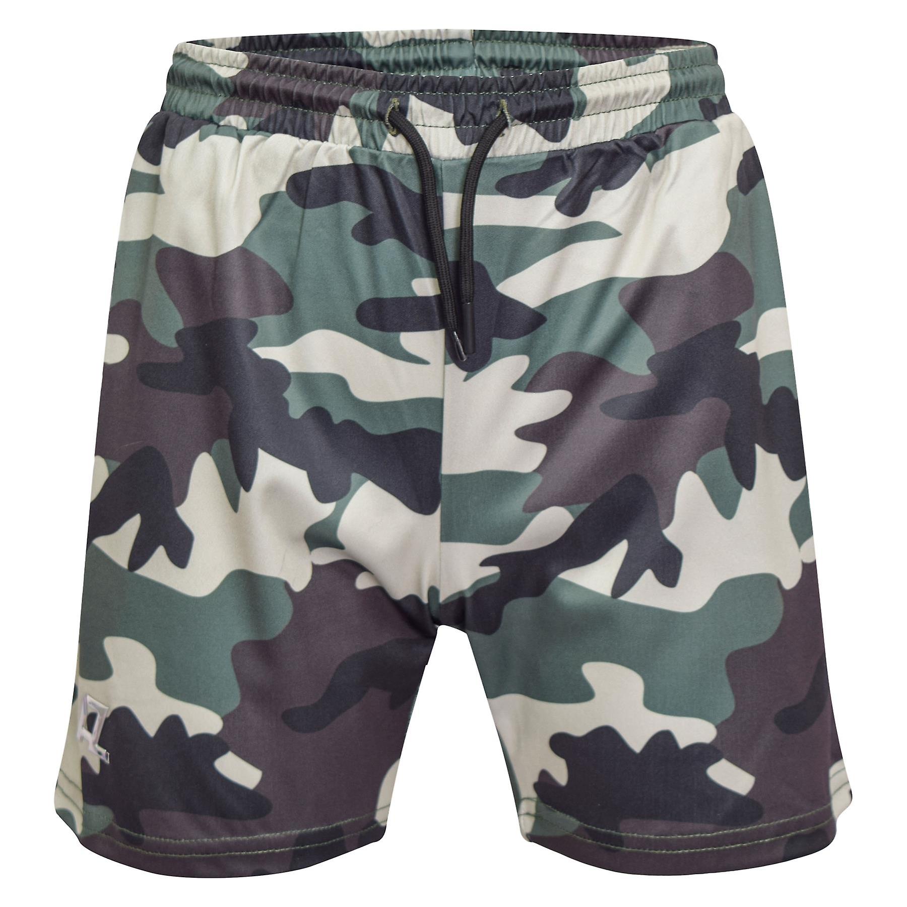 Kids Boys Active PE Shorts Camouflage Sports Footbal Summer Stretchy Short 3-14