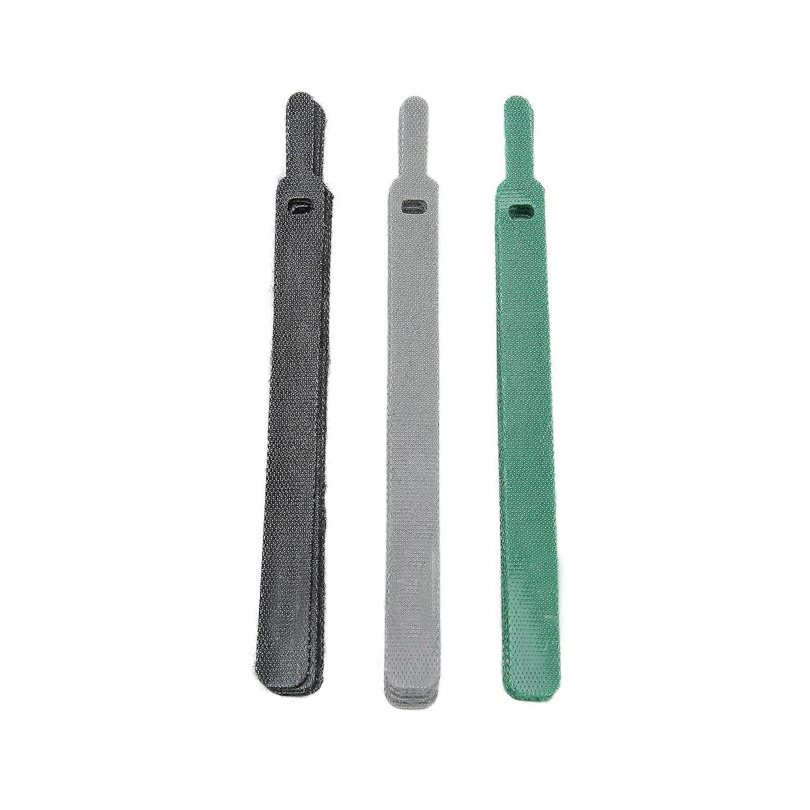 15pcs Fastening Straps Nylon Reusable Adjustable Hook Loop Cord Fastener Ties Data Cable Fixed Organizers (14.5 X 1.1cm / 5.71 X 0.43in)