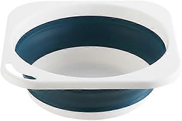 Foldable multi-purpose plastic wash basin wash basin (blue)