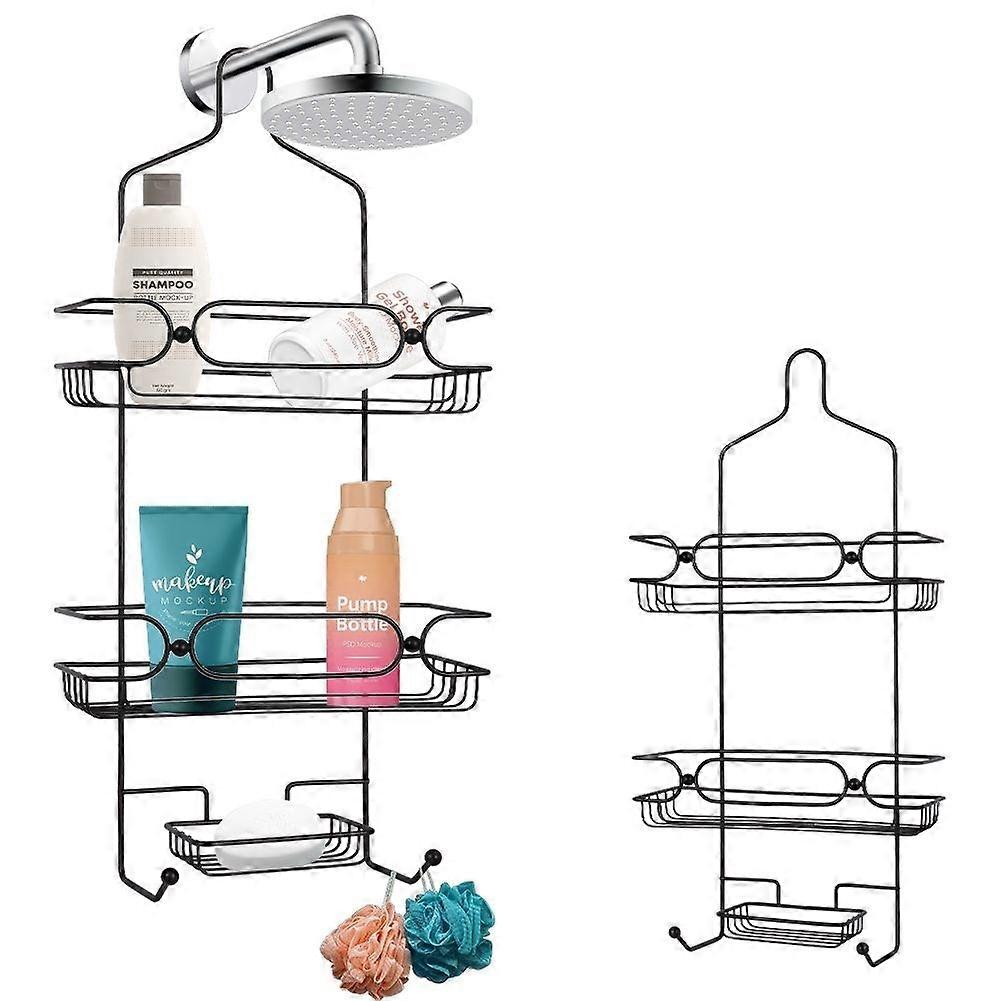 Practical metal shelf for bathroom storage without drilling