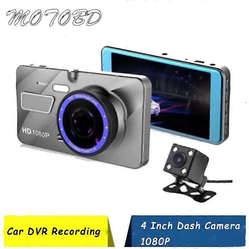 New Full HD 1080P Dual Lens Vehicle Car DVR 4 Inch View Wide Angle Loop Recording Motion Detection DVR Camera ST1M856