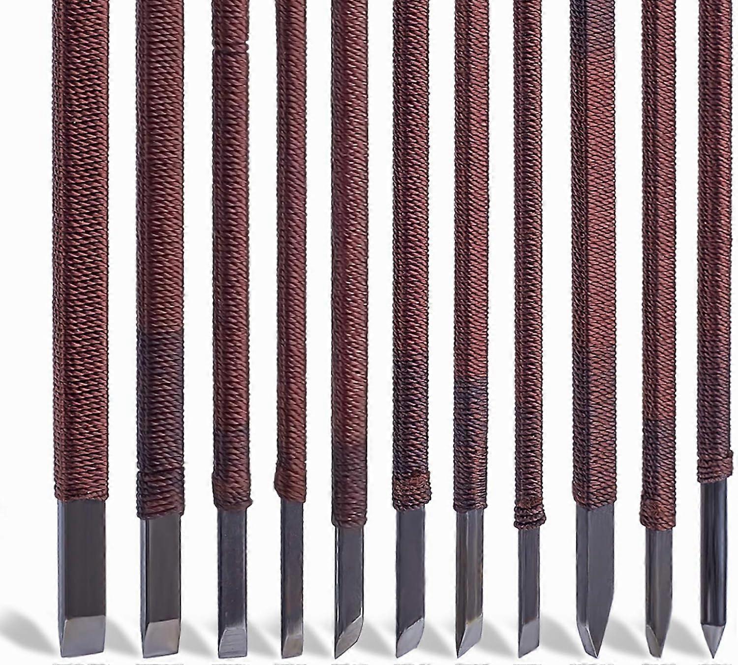 11pcs Steinschnitzwerkzeug Meißel Wolframstahl Stein Holz Schnitzerei Gravur Meißel / Messer Kits für Steindichtung Stichel