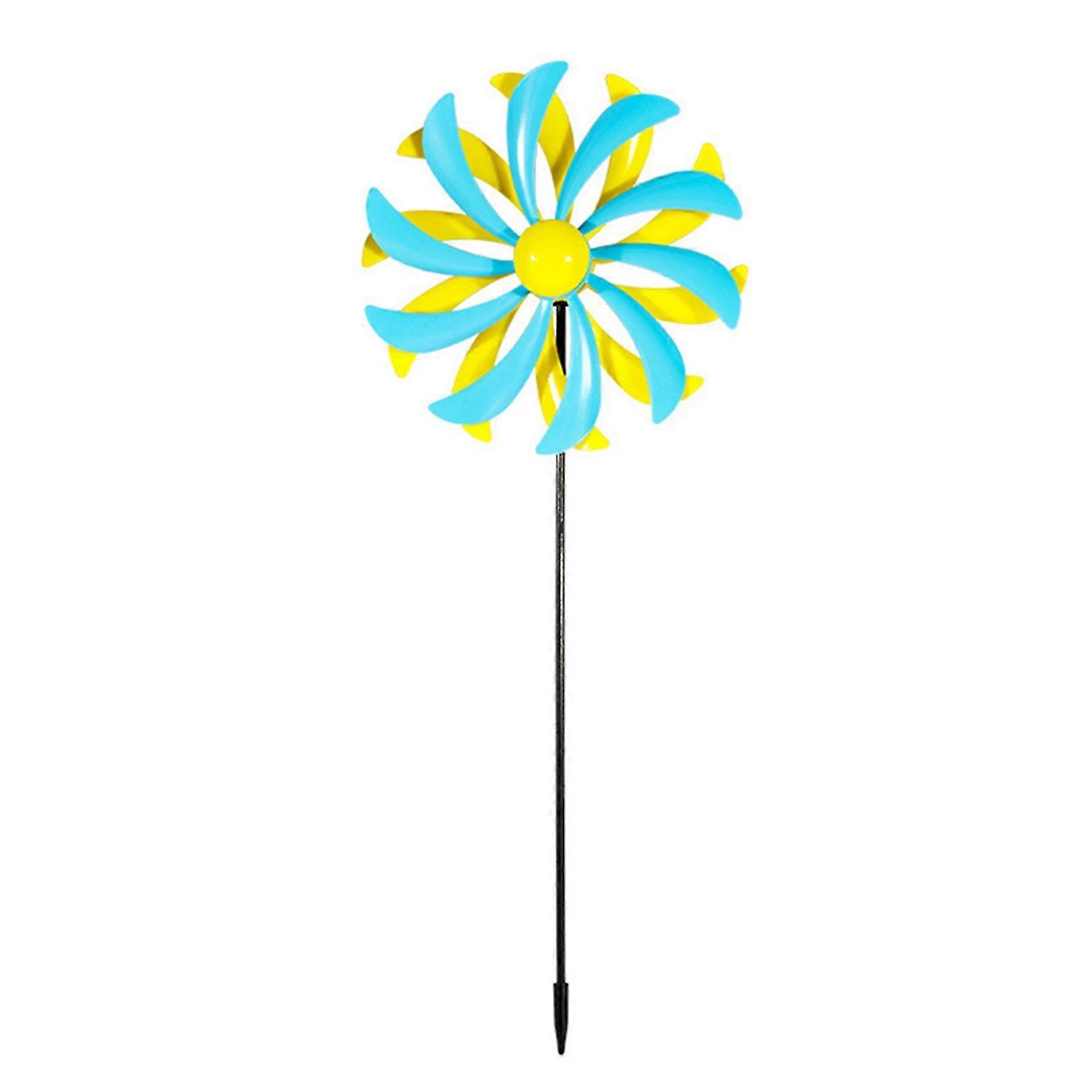 plastic colorful pinwheel with double layer design durable long lasting water-proof
