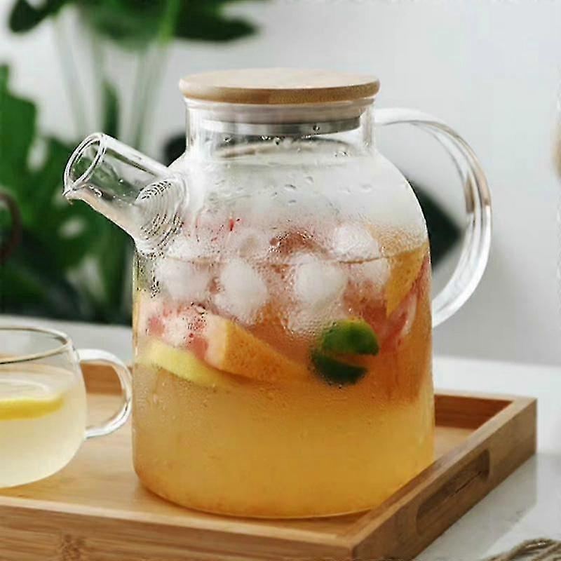 glass teapot heat resistant borosilicate fruit transparent