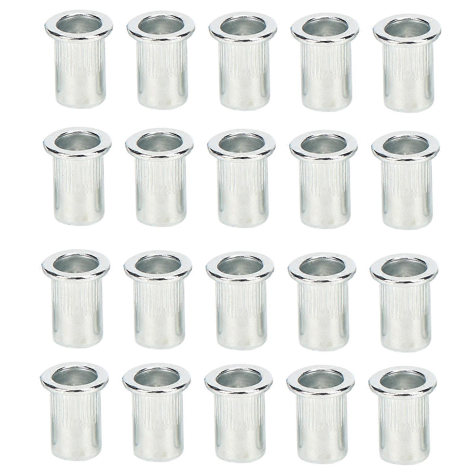 20Pcs Rivet Nut Kit M8x10 Aluminum Alloy Regular Flat Head Hardware Fastener Tool