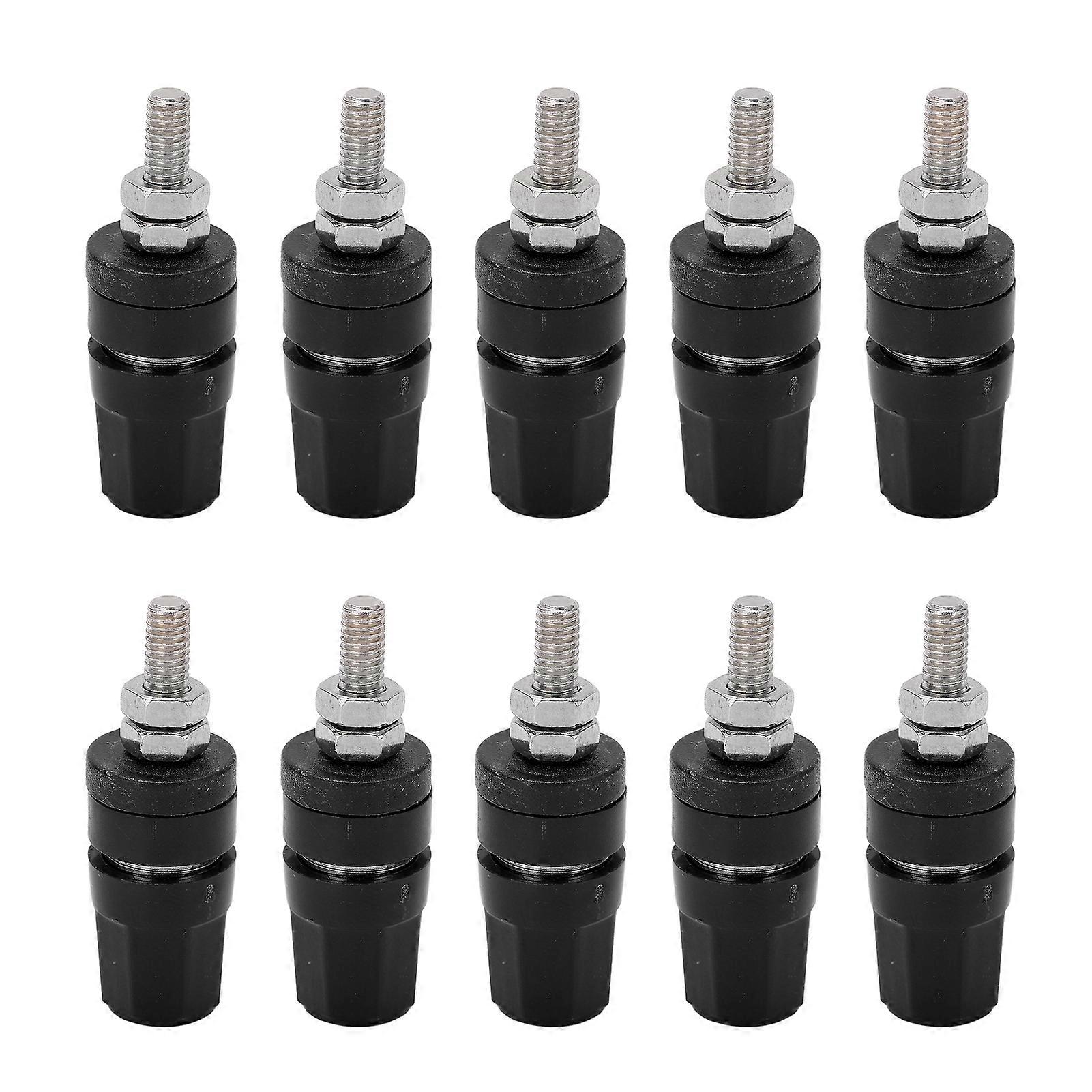24.320 4.0mm Terminal Binding Post 24A Banana Plugs Connector for Speaker Amplifier TerminalBlack