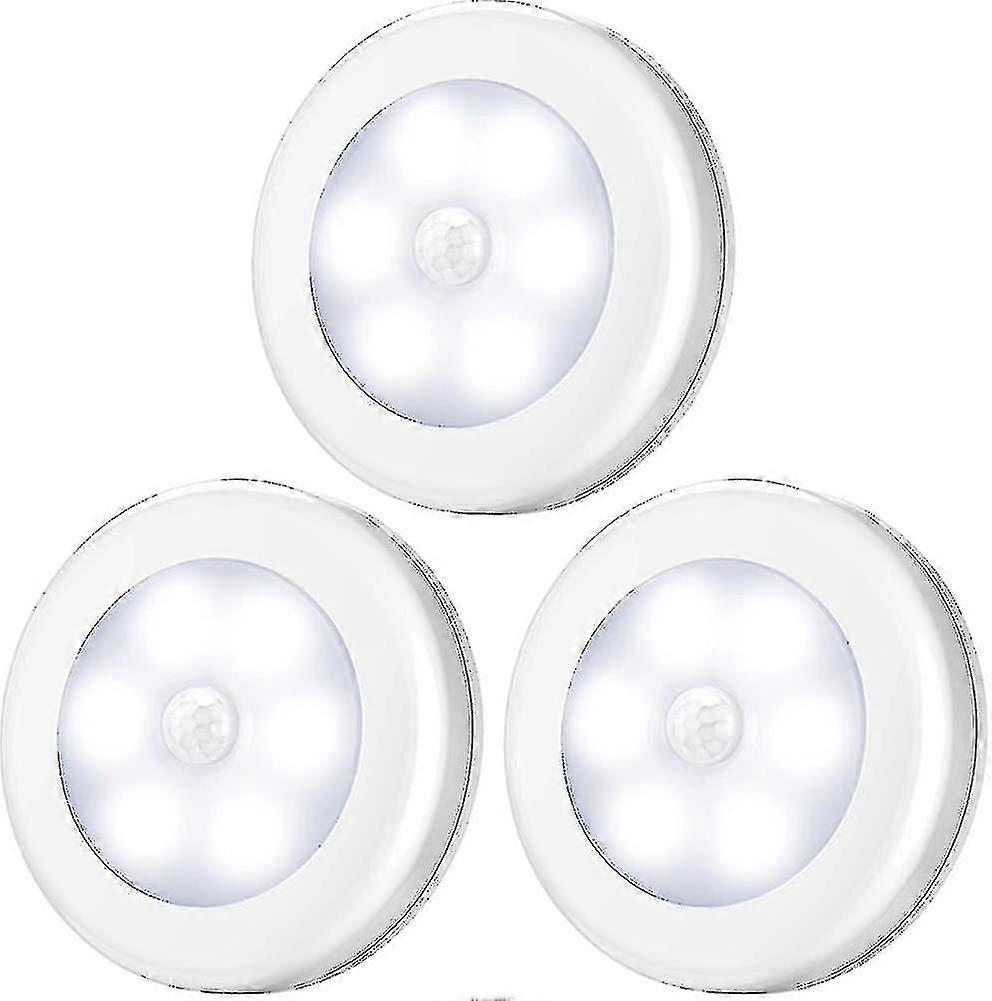 (3 Pack) Motion Sensor Light. Led Motion Detector. Closet Lamp. Powered By Battery (not Included). L