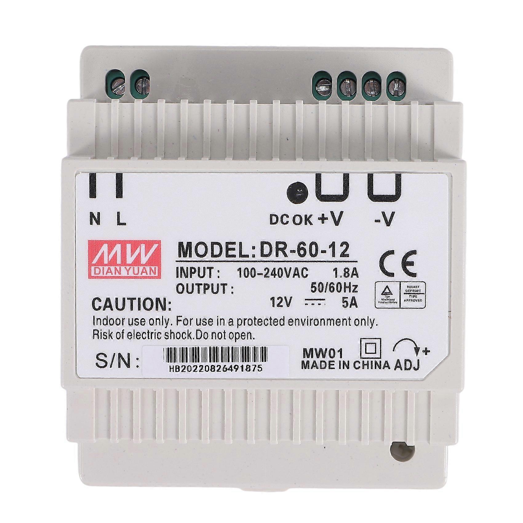 Din rail power supply 60w 12V ac dc converter -60-12 power supply 12v 60w good quality