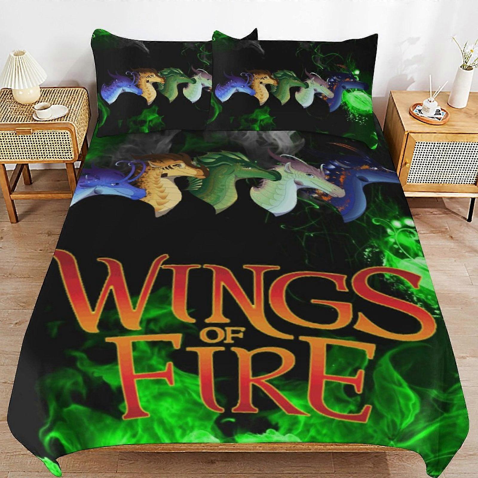 x105 Wings Of Fire WOF Comforter Set 3 Pieces Quilt Cover Set Soft Bedding Sets for All Seasons (1 Comforter 2 Pillowcases) hb105