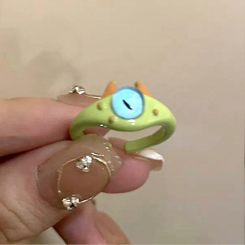 Cartoon Mini-monster Casts Rings Adorable Adjustable Finger Accessories for Daily Wear