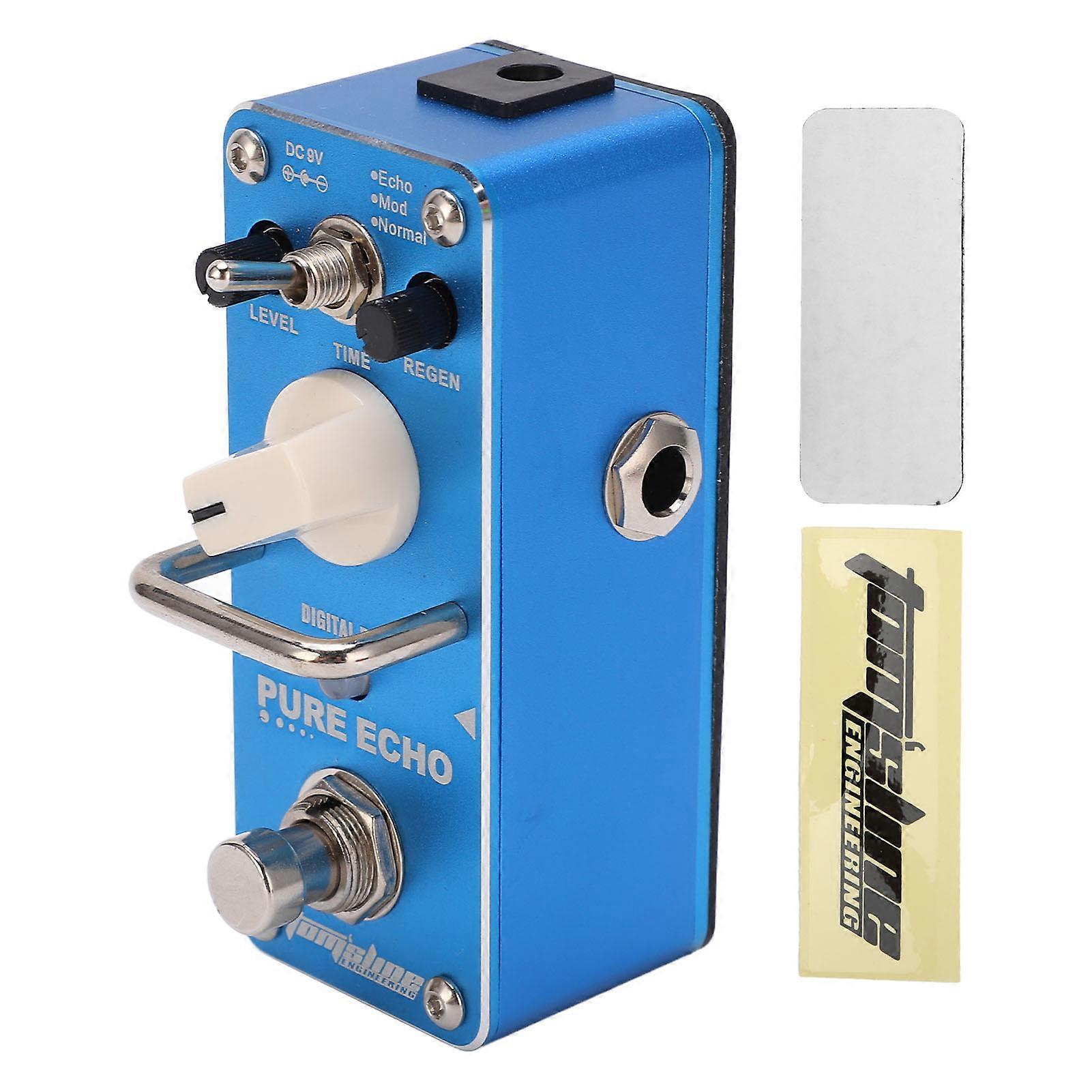 Delay Effect Pure Echo Metal Monoblock Multifunctional Digital Pedal for Electric Guitar DC 9V