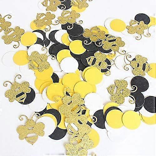 360 Pieces Bee Glitter Bee Yellow Circle
