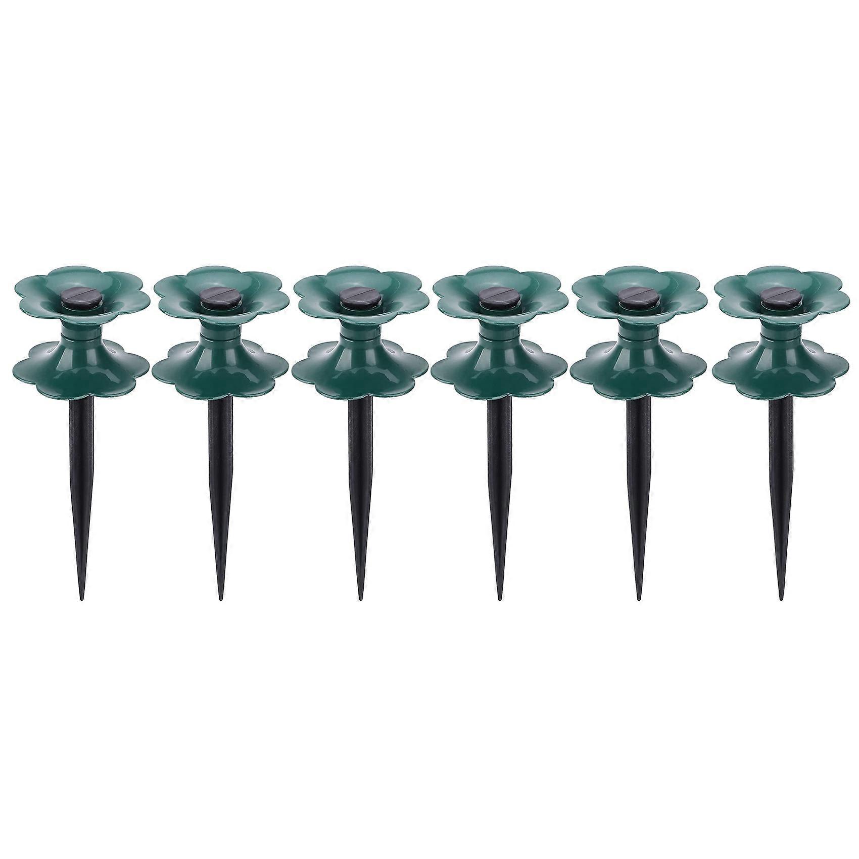6 Pack Garden Hose Guide ,Duty Dark Green Spin Top, Keeps Garden Hose Out of Flower Beds, for Plant