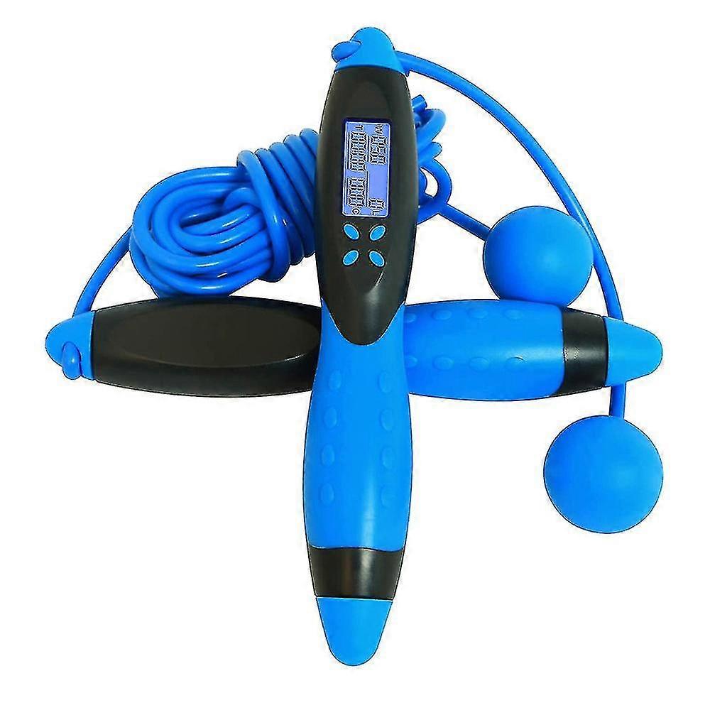 Digital Counting Speed Jumping Rope Counter,black Blue