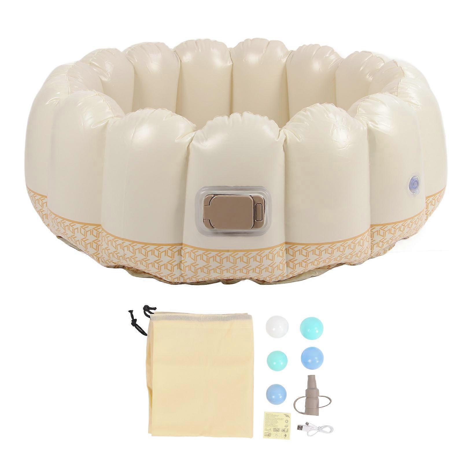 Baby Ball Pool Foldable Portable Chewable Automatic Inflatable Soft Round Ball Playpen for Home Kids