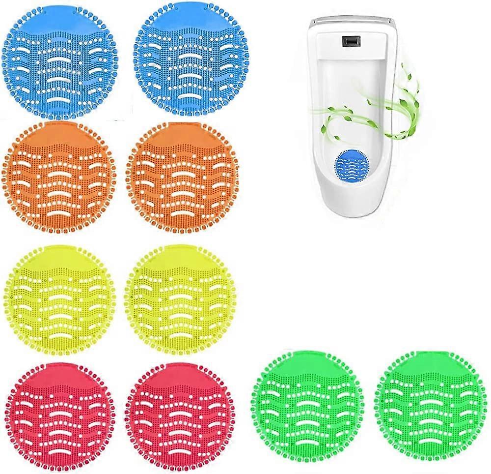 10 Pack Urinal Screen & Deodorizer - Urinal Screen, Strong Fragrance, Less Splash, Dirt, Perfumed Fits Most Urinal